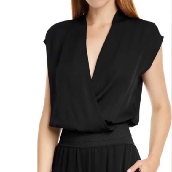 THEORY Draped Silk Wrap Top - Picture 1 of 15